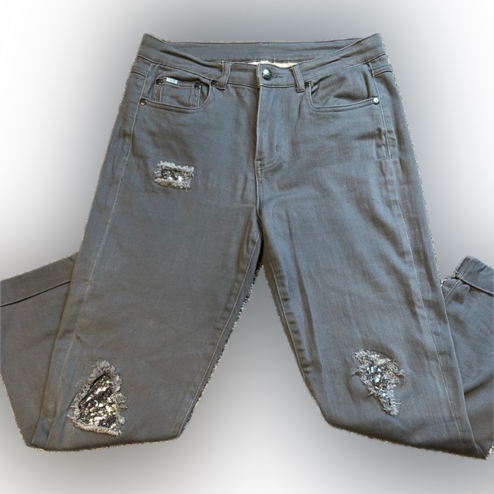DG2 by Diane Gilman gray jeans